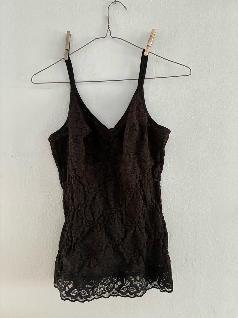 Black Lace Camisole Tank Top